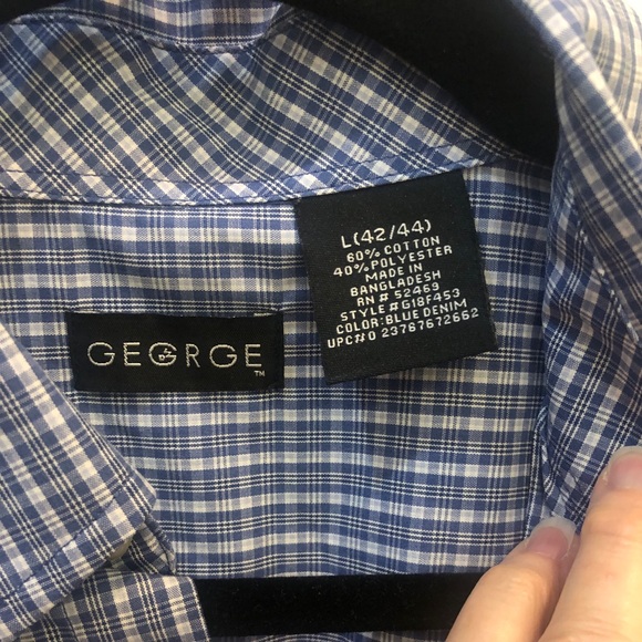 New George’s men’s large shirt, cotton polyblend beautiful fabric. Bundle items - Picture 4 of 9